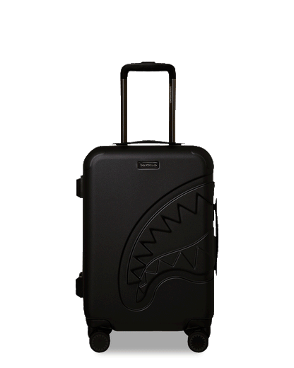SPRAYGROUND® LUGGAGE REALITY CHECK SHARKNAUTICS HARDSHELL CARRY-ON JETBLACK LUGGAGE (GUNMETAL HARDWARE)
