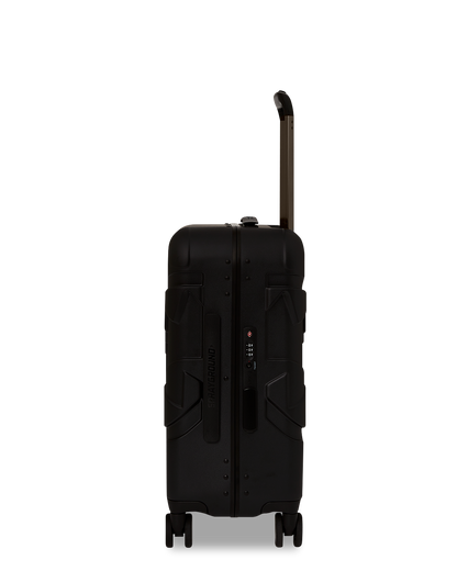 SPRAYGROUND® LUGGAGE REALITY CHECK SHARKNAUTICS HARDSHELL CARRY-ON JETBLACK LUGGAGE (GUNMETAL HARDWARE)