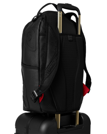 SPRAYGROUND® LUGGAGE REALITY CHECK SHARKNAUTICS HARDSHELL CARRY-ON JETBLACK LUGGAGE (GOLD HARDWARE)