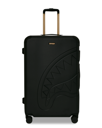 SPRAYGROUND® LUGGAGE REALITY CHECK SHARKNAUTICS HARDSHELL FULL-SIZE JETBLACK LUGGAGE (GOLD HARDWARE)