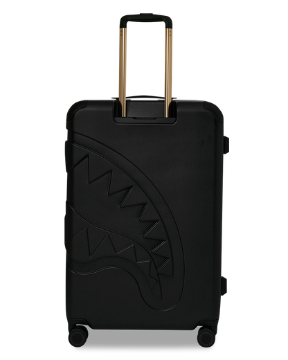 SPRAYGROUND® LUGGAGE REALITY CHECK SHARKNAUTICS HARDSHELL FULL-SIZE JETBLACK LUGGAGE (GOLD HARDWARE)