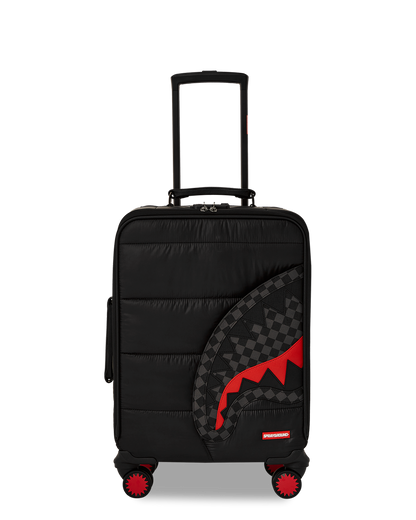 SPRAYGROUND® LUGGAGE BLACK PUFFER CHECK CARRY-ON LUGGAGE