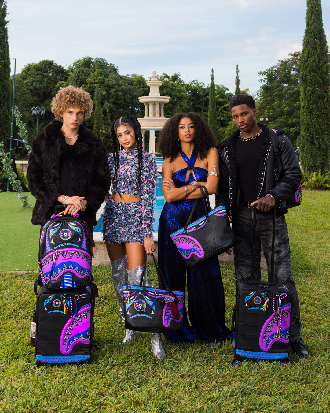 SPRAYGROUND® LUGGAGE AFRICAN INTELLIGENCE 12 BROOKLYN & BEYOND CARRY-ON LUGGAGE - SANDFLOWER COLLAB