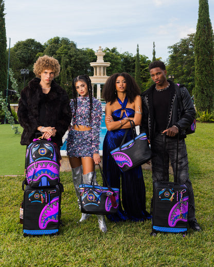 SPRAYGROUND® LUGGAGE AFRICAN INTELLIGENCE 12 BROOKLYN & BEYOND CARRY-ON LUGGAGE - SANDFLOWER COLLAB