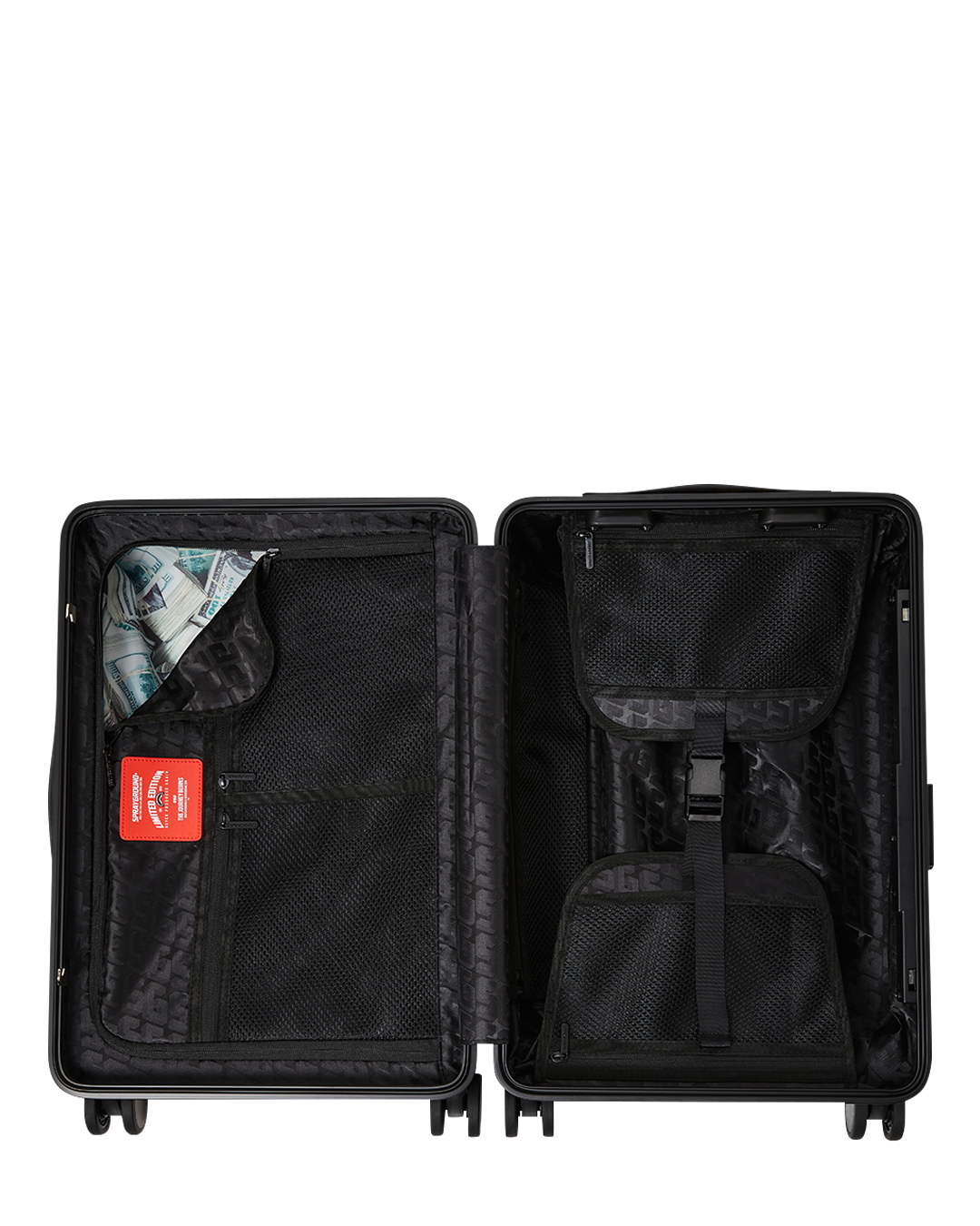 SPRAYGROUND® LUGGAGE MONEYBEAR MOGUL GUNMETAL CARRY-ON LUGGAGE