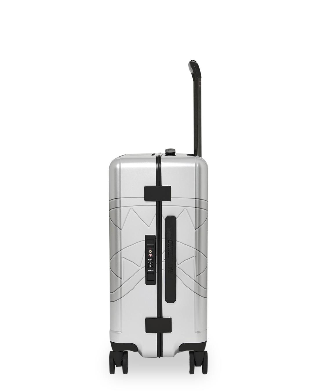SPRAYGROUND® LUGGAGE SILVER SIDE DRIP CARRY-ON LUGGAGE