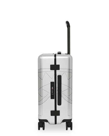SPRAYGROUND® LUGGAGE SILVER SIDE DRIP CARRY-ON LUGGAGE
