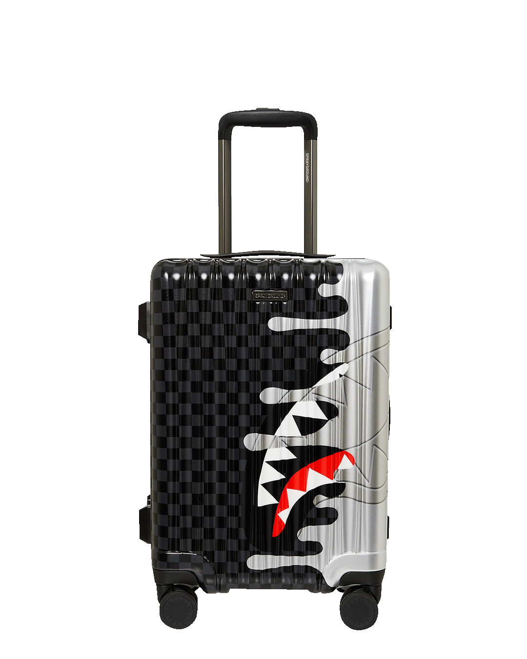 SPRAYGROUND® LUGGAGE SILVER SIDE DRIP CARRY-ON LUGGAGE