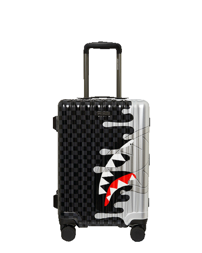 SPRAYGROUND® LUGGAGE SILVER SIDE DRIP CARRY-ON LUGGAGE