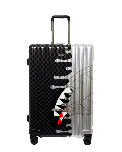 SPRAYGROUND® LUGGAGE SILVER SIDE DRIP FULL-SIZE LUGGAGE