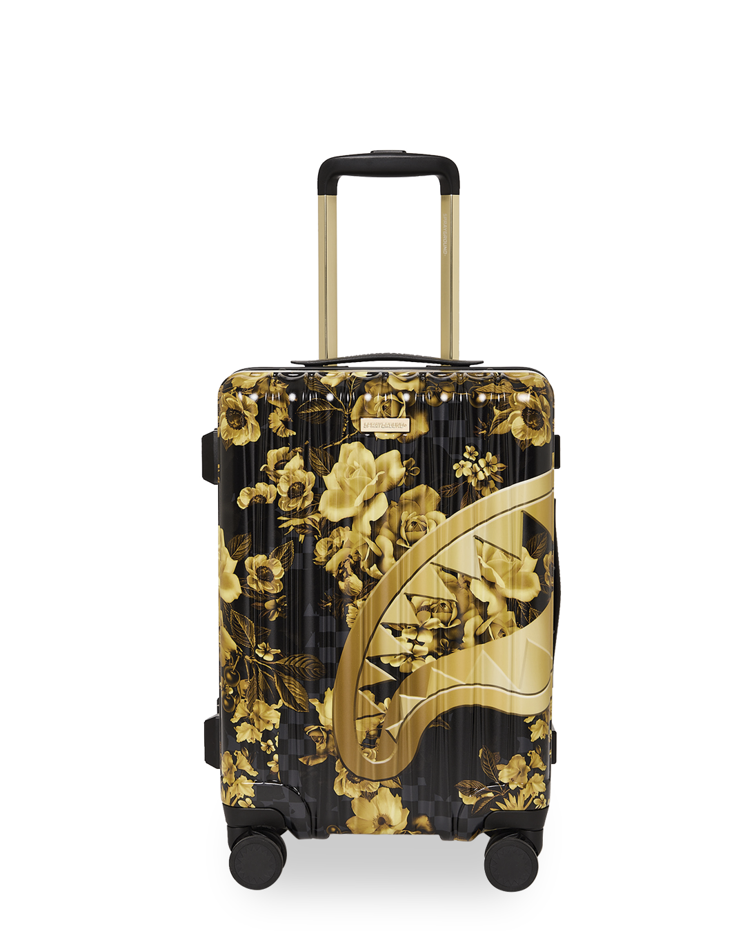 SPRAYGROUND® LUGGAGE GOLD FLORAL REMIX CARRY-ON LUGGAGE