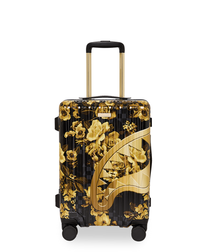 SPRAYGROUND® LUGGAGE GOLD FLORAL REMIX CARRY-ON LUGGAGE