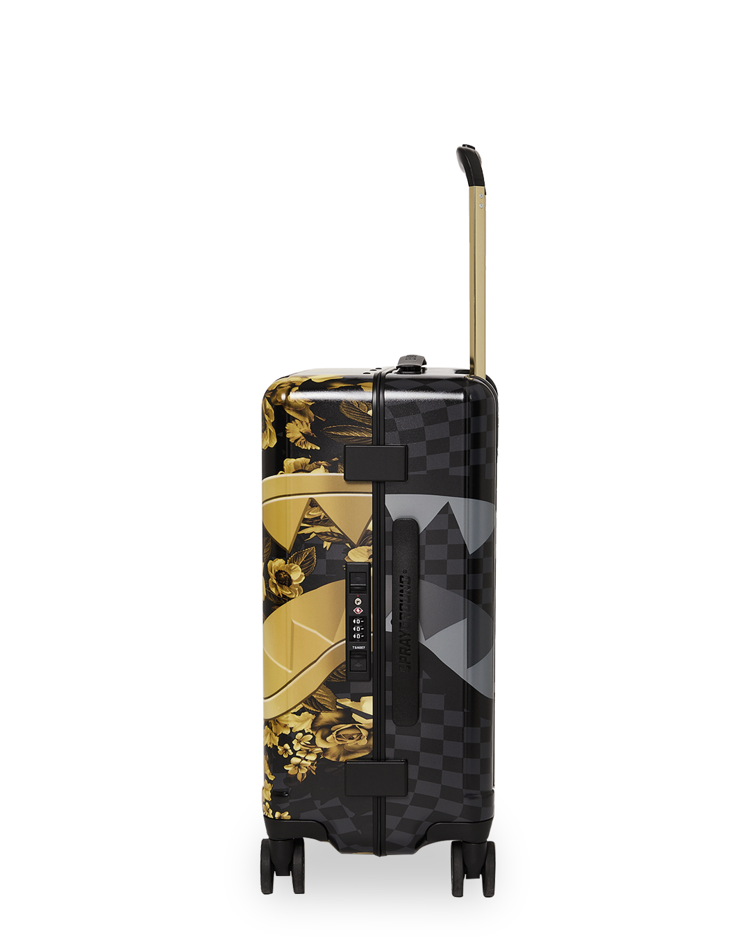 SPRAYGROUND® LUGGAGE GOLD FLORAL REMIX CARRY-ON LUGGAGE