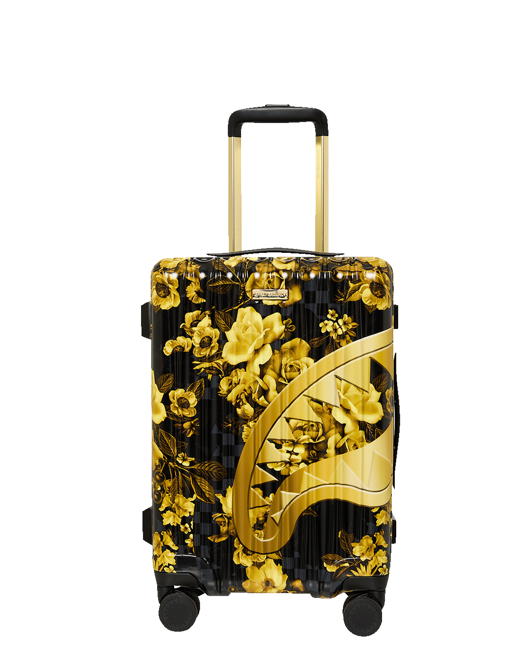 SPRAYGROUND® LUGGAGE GOLD FLORAL REMIX CARRY-ON LUGGAGE