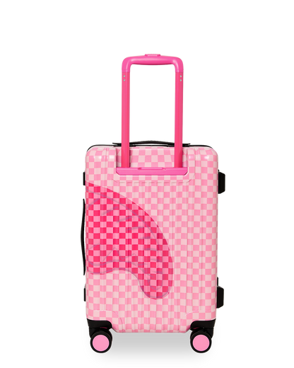 SPRAYGROUND® LUGGAGE PINK SHARKS IN PARIS PATCH CARRY-ON LUGGAGE