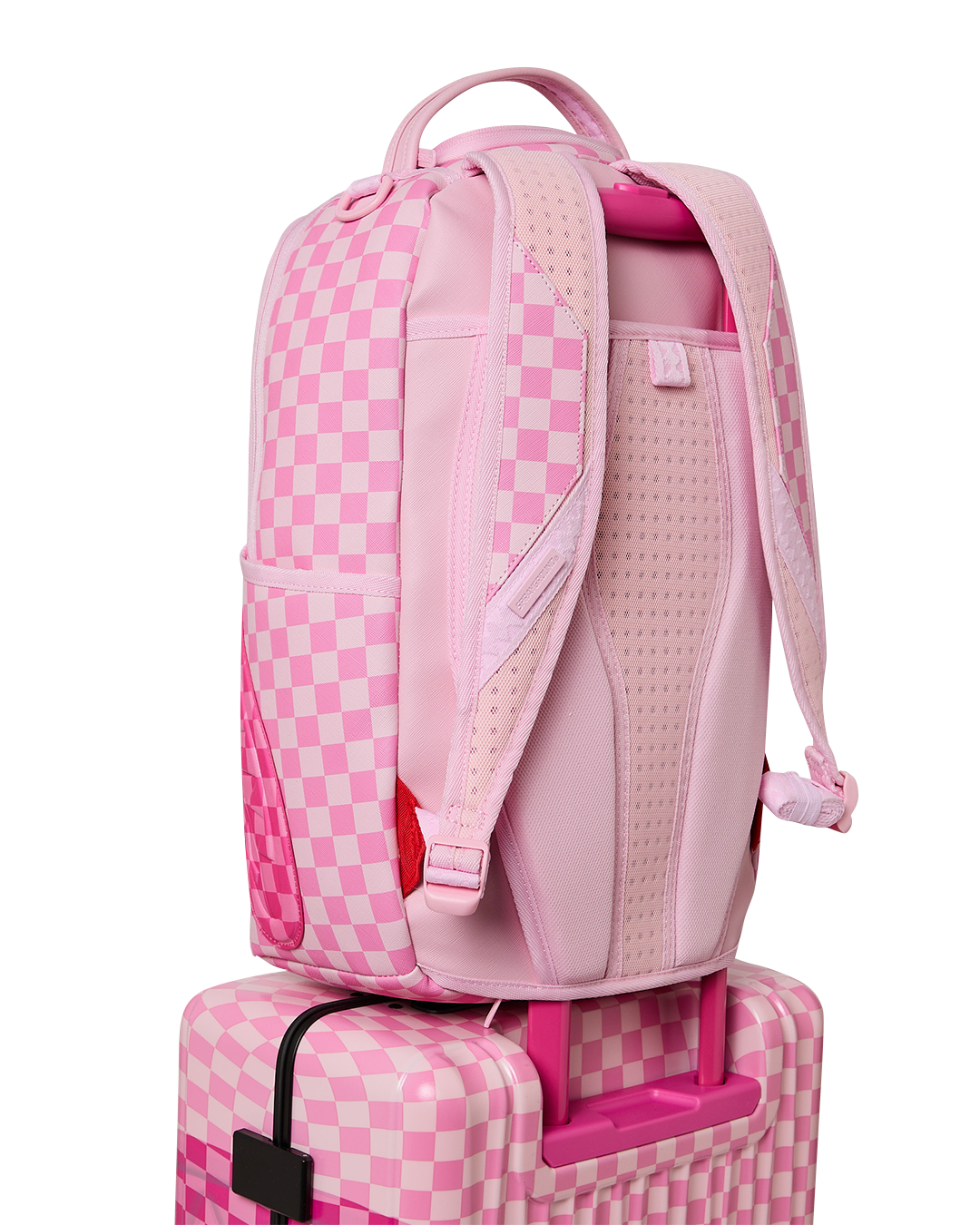 SPRAYGROUND® LUGGAGE PINK SHARKS IN PARIS PATCH CARRY-ON LUGGAGE
