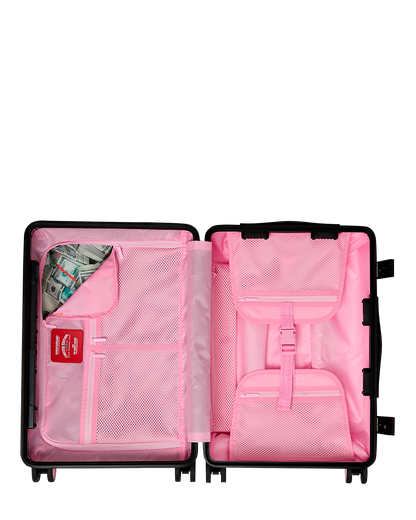 SPRAYGROUND® LUGGAGE PINK SHARKS IN PARIS PATCH CARRY-ON LUGGAGE