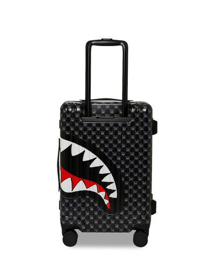 SPRAYGROUND® LUGGAGE SHARKS IN PARIS WTF BUBBLY BLACK CHECK CARRY-ON LUGGAGE