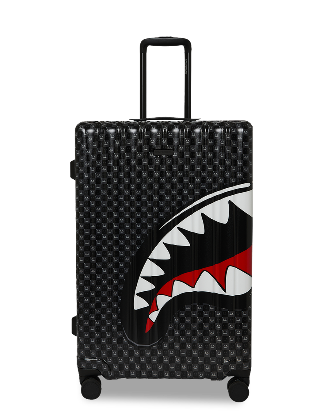 SPRAYGROUND® LUGGAGE SHARKS IN PARIS WTF BUBBLY BLACK CHECK FULL-SIZE LUGGAGE