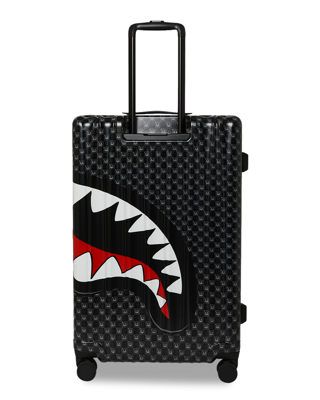 SPRAYGROUND® LUGGAGE SHARKS IN PARIS WTF BUBBLY BLACK CHECK FULL-SIZE LUGGAGE