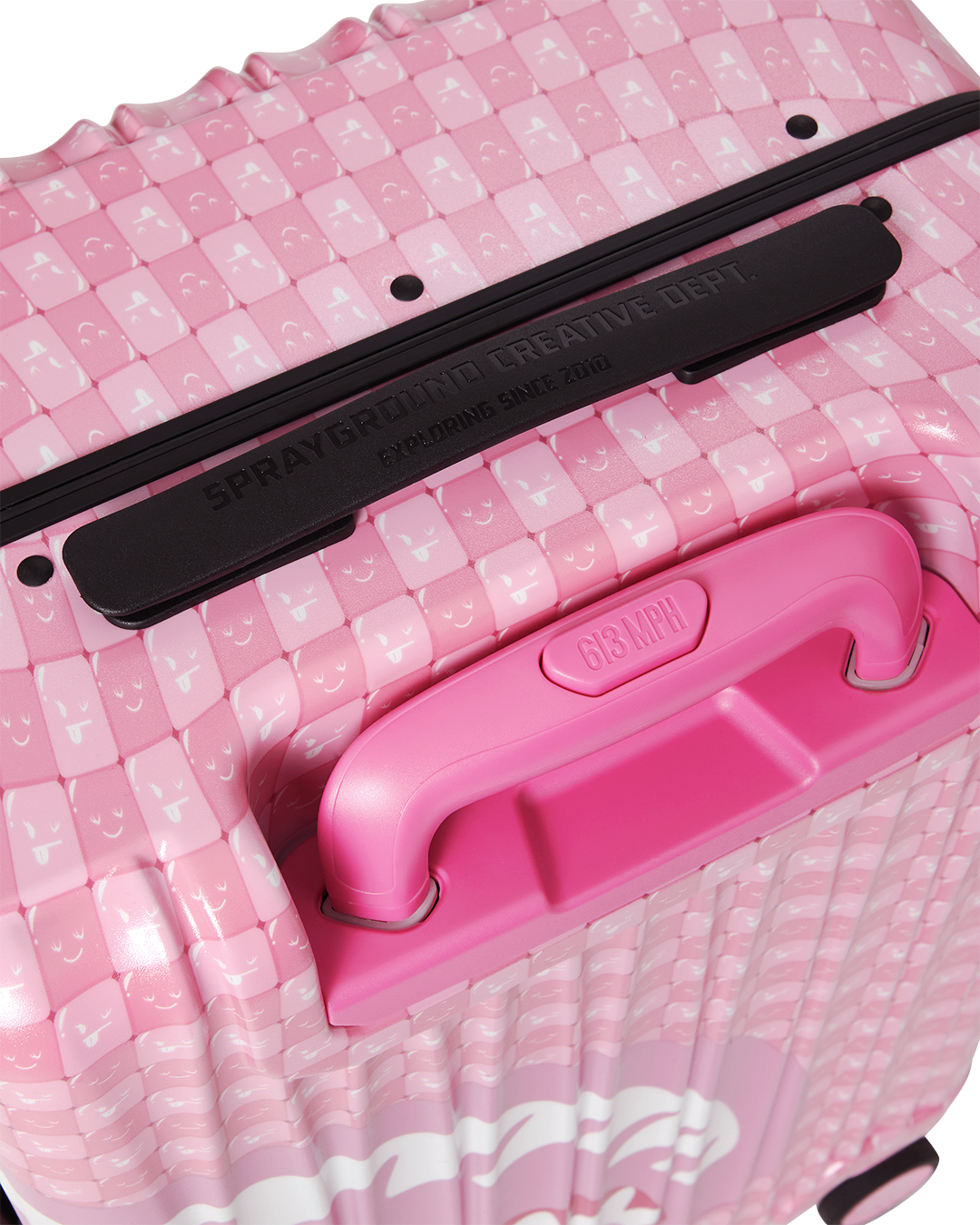 SPRAYGROUND® LUGGAGE SHINOBI SHARKS IN PARIS (PINK) CARRY-ON LUGGAGE