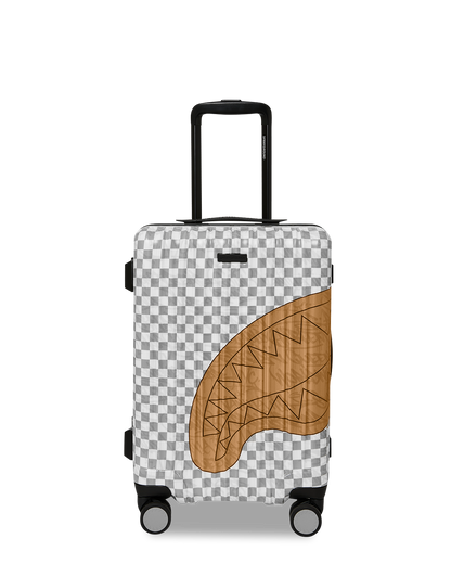 SPRAYGROUND® LUGGAGE EMBOSSED CREAM CHECK CARRY-ON LUGGAGE