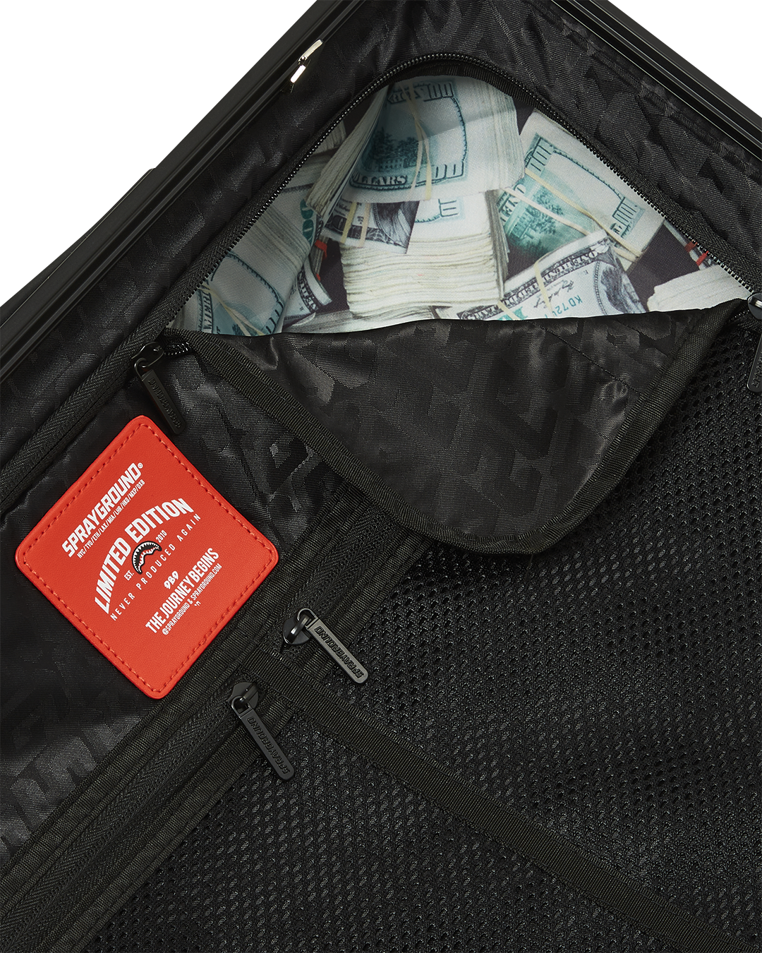 SPRAYGROUND® LUGGAGE SHARKS IN PARIS GRIN & GRIND FULL-SIZE LUGGAGE