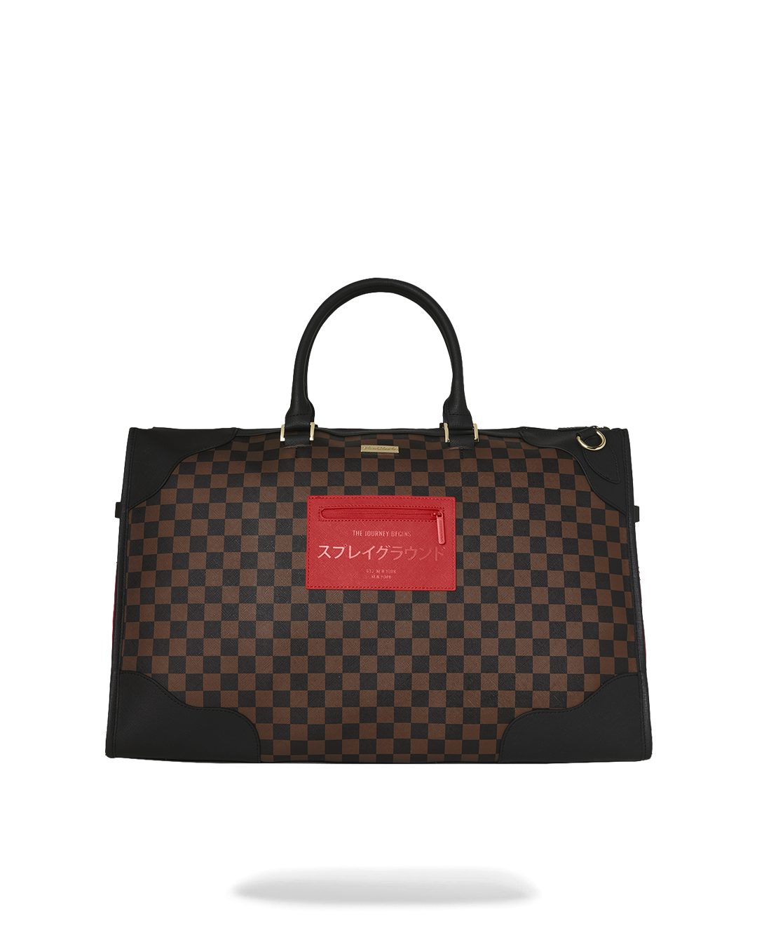 SPRAYGROUND® DUFFLE RED REDEMPTION PYRAMID DUFFLE
