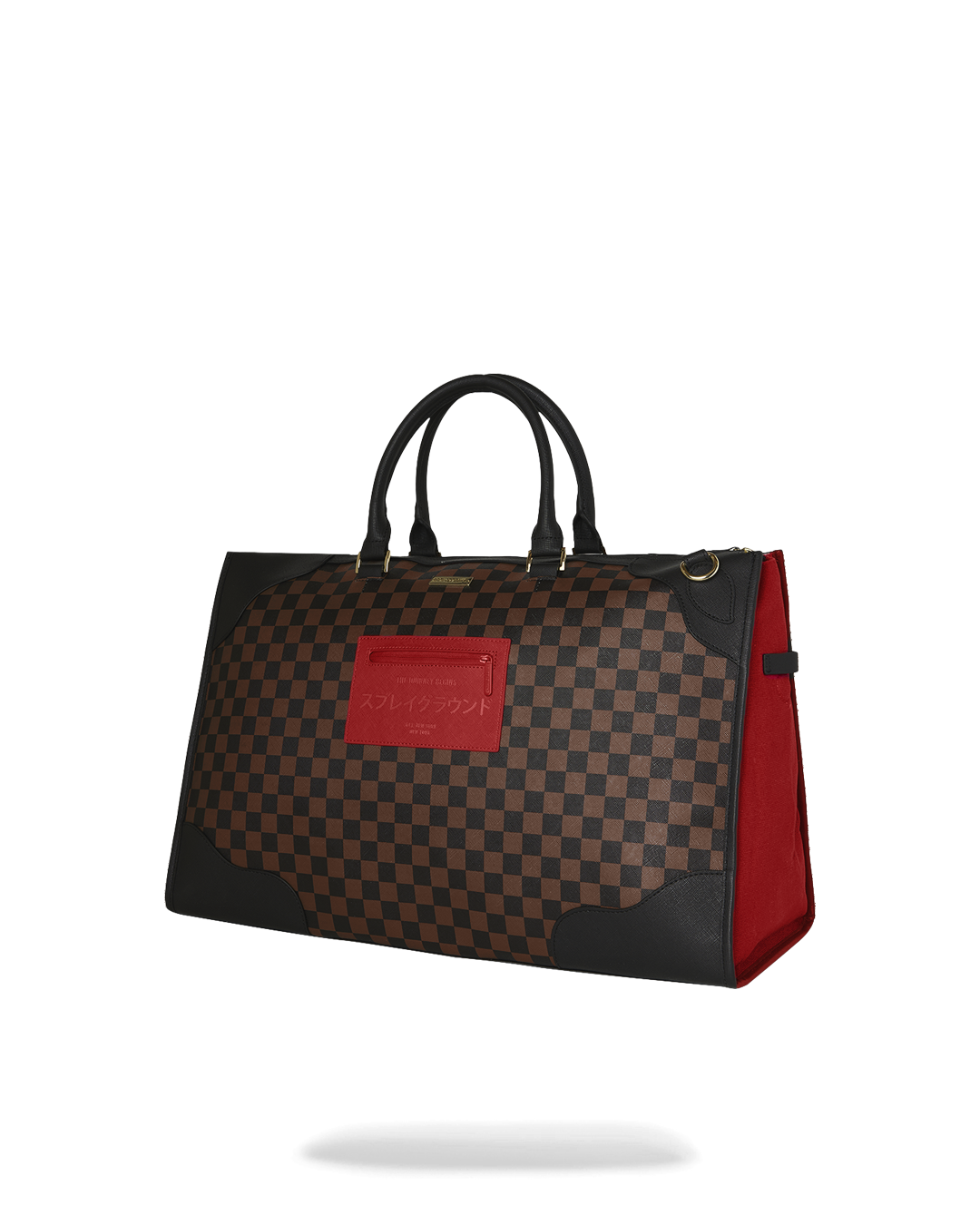 SPRAYGROUND® DUFFLE RED REDEMPTION PYRAMID DUFFLE