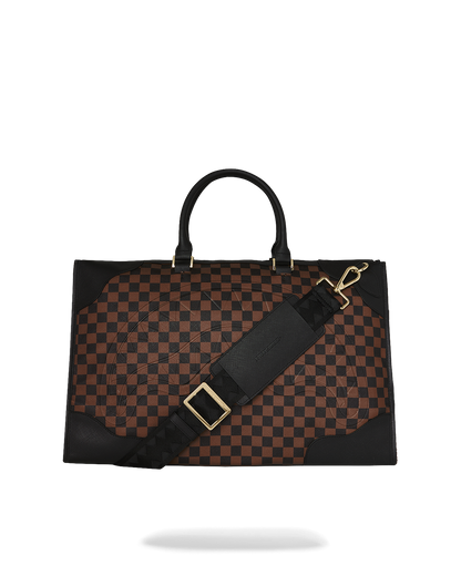 SPRAYGROUND® DUFFLE RED REDEMPTION PYRAMID DUFFLE