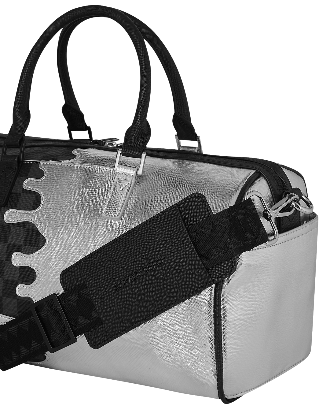 SPRAYGROUND® DUFFLE SILVER SIDE DRIP MINI DUFFLE