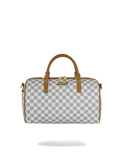 SPRAYGROUND® DUFFLE GRAFF EMBOSSED CREAM CHECK MINI DUFFLE