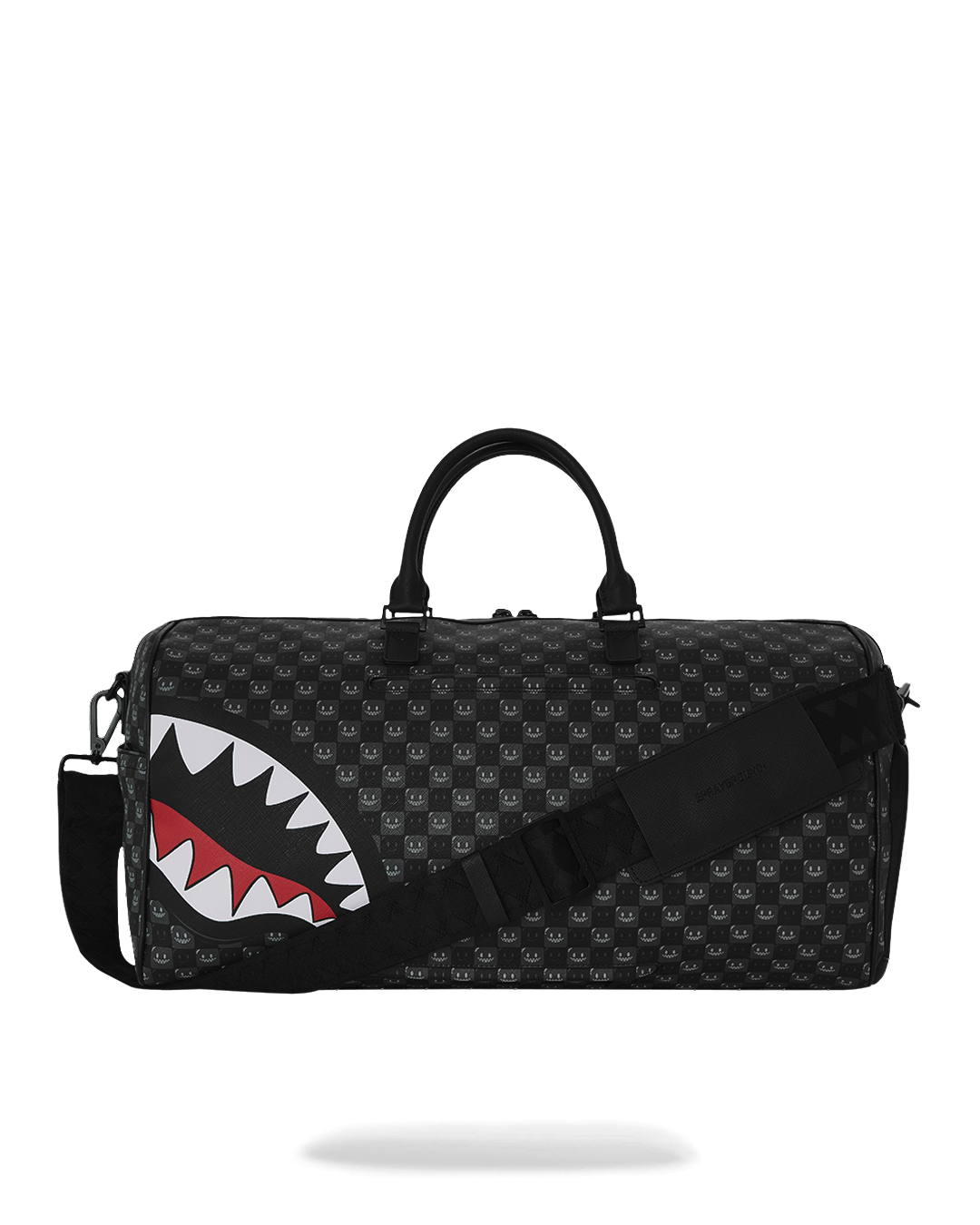 SPRAYGROUND® DUFFLE SHARKS IN PARIS WTF BUBBLY BLACK CHECK DUFFLE