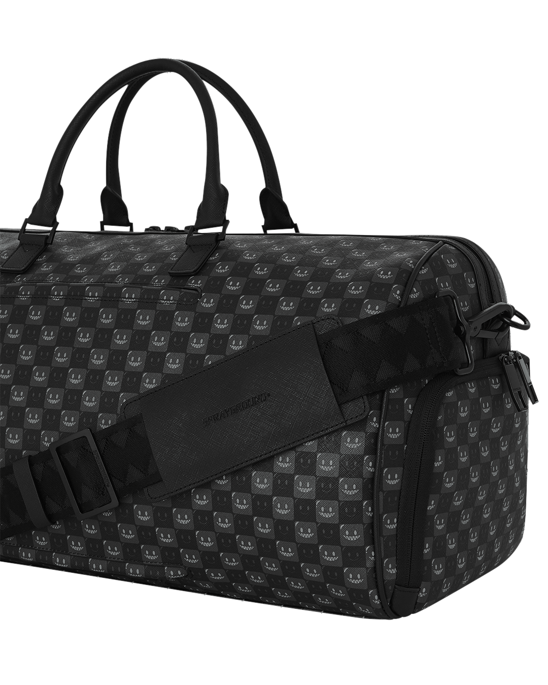 SPRAYGROUND® DUFFLE SHARKS IN PARIS WTF BUBBLY BLACK CHECK DUFFLE