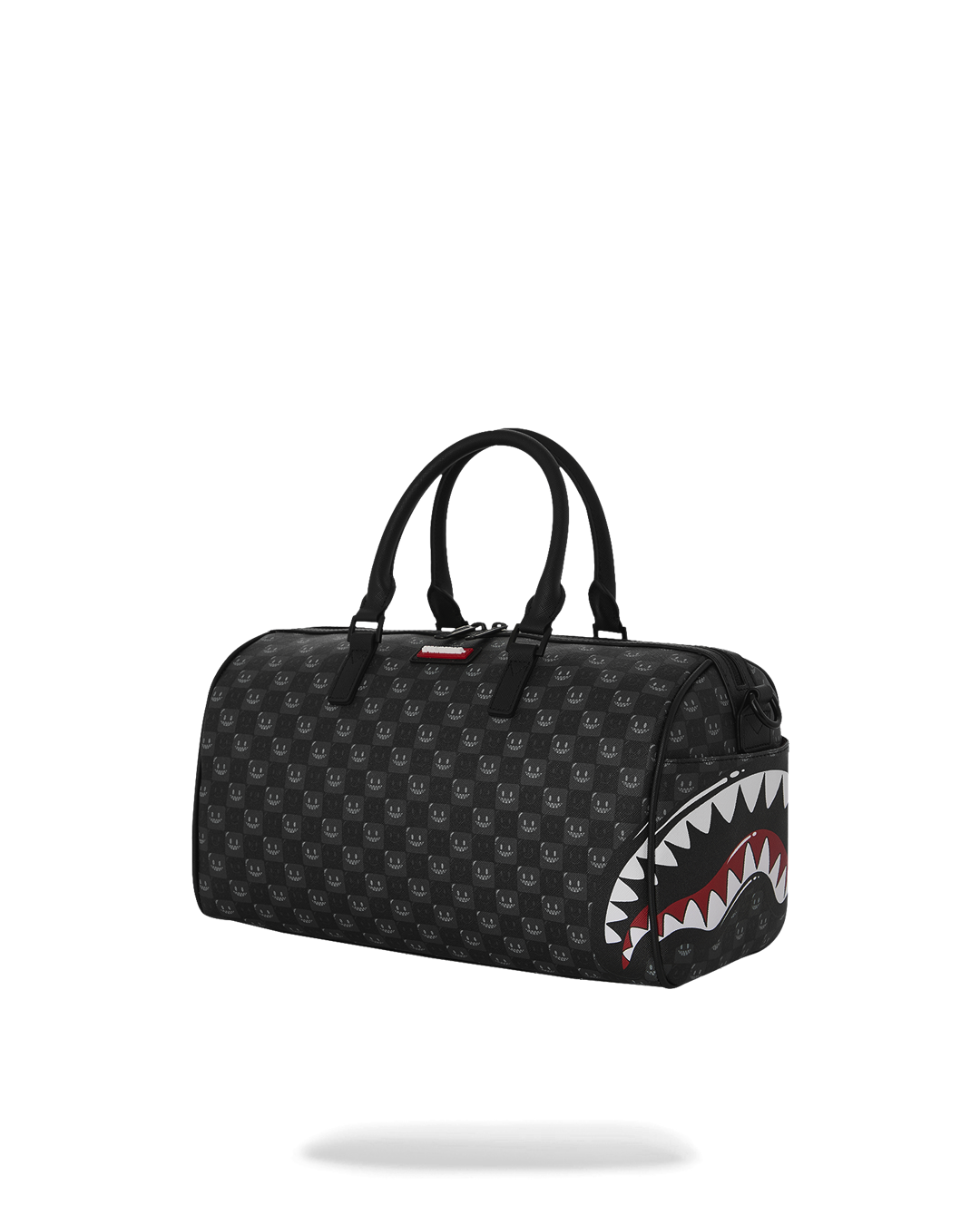 SPRAYGROUND® MINI DUFFLE SHARKS IN PARIS WTF BUBBLY BLACK CHECK MINI DUFFLE
