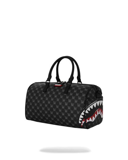 SPRAYGROUND® MINI DUFFLE SHARKS IN PARIS WTF BUBBLY BLACK CHECK MINI DUFFLE