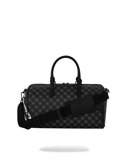 SPRAYGROUND® MINI DUFFLE SHARKS IN PARIS WTF BUBBLY BLACK CHECK MINI DUFFLE
