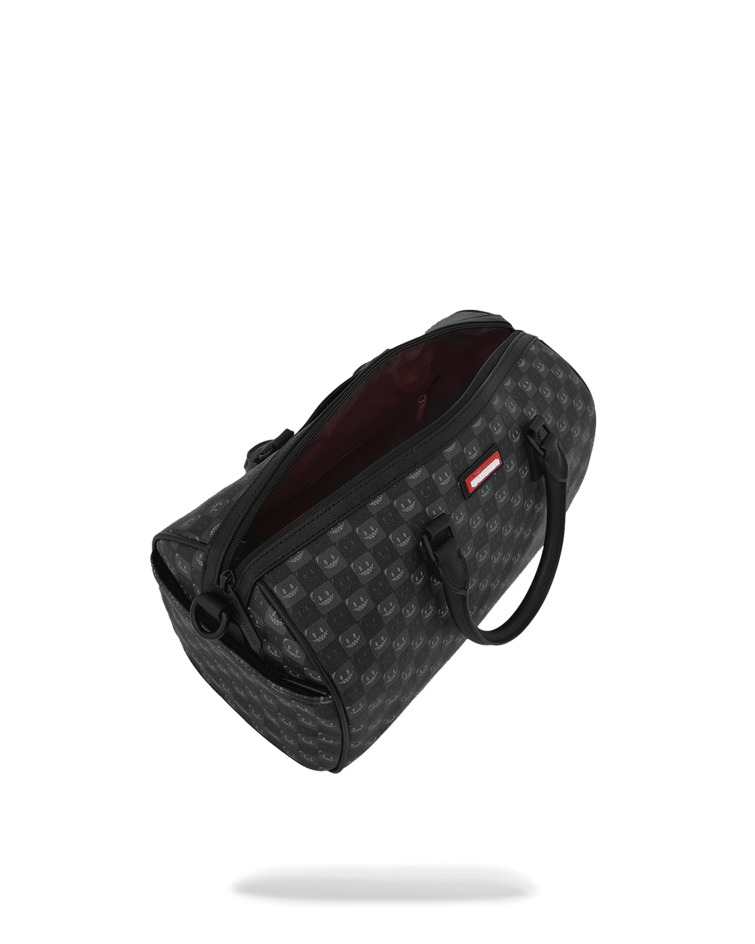SPRAYGROUND® MINI DUFFLE SHARKS IN PARIS WTF BUBBLY BLACK CHECK MINI DUFFLE