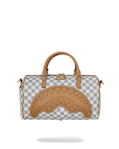 SPRAYGROUND® MINI DUFFLE EMBOSSED CREAM CHECK MINI DUFFLE