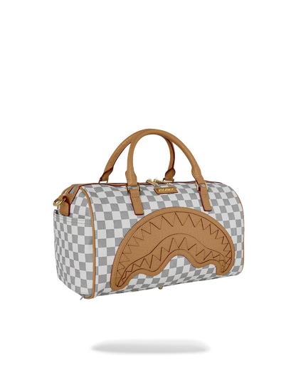 SPRAYGROUND® MINI DUFFLE EMBOSSED CREAM CHECK MINI DUFFLE