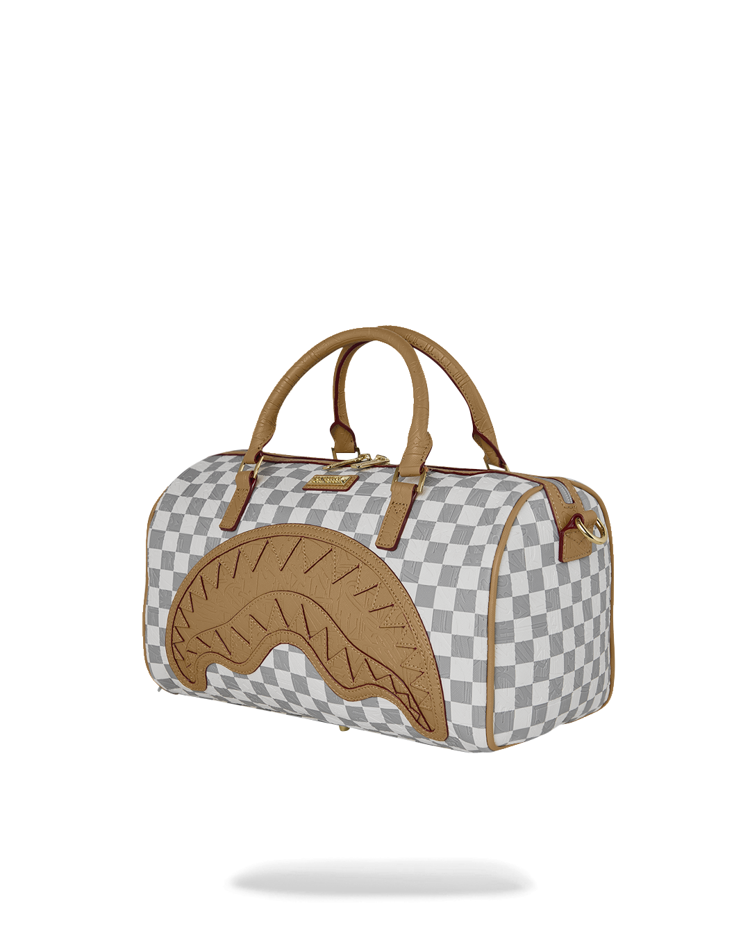 SPRAYGROUND® MINI DUFFLE EMBOSSED CREAM CHECK MINI DUFFLE
