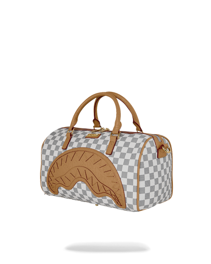 SPRAYGROUND® MINI DUFFLE EMBOSSED CREAM CHECK MINI DUFFLE