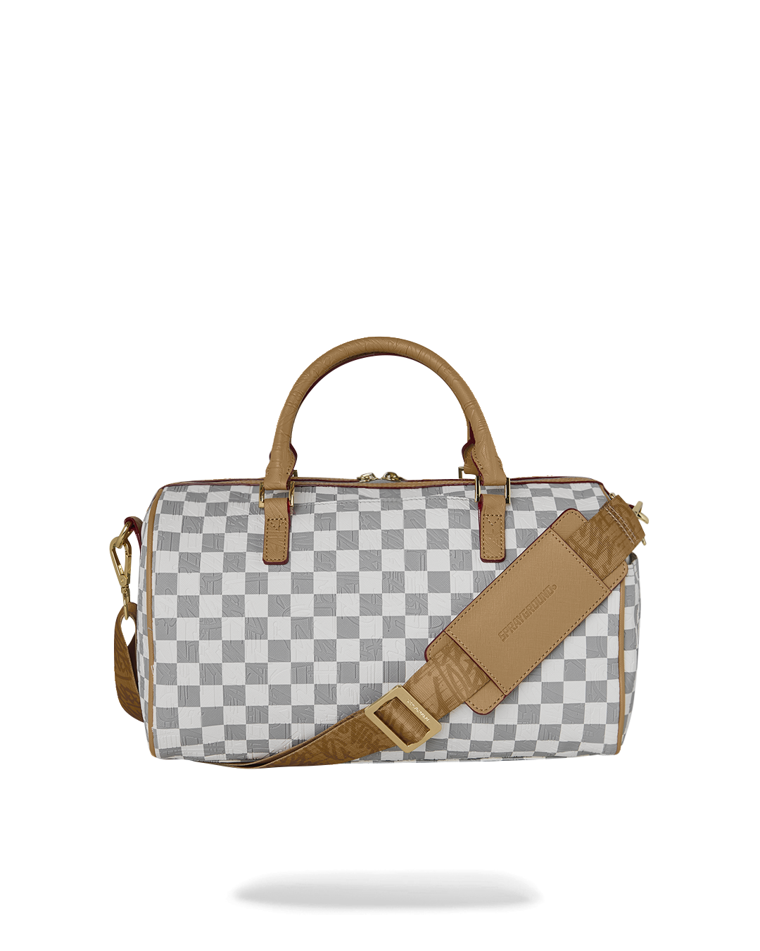 SPRAYGROUND® MINI DUFFLE EMBOSSED CREAM CHECK MINI DUFFLE