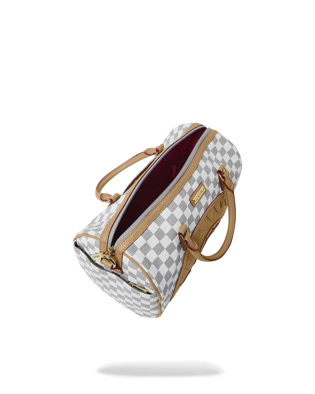 SPRAYGROUND® MINI DUFFLE EMBOSSED CREAM CHECK MINI DUFFLE