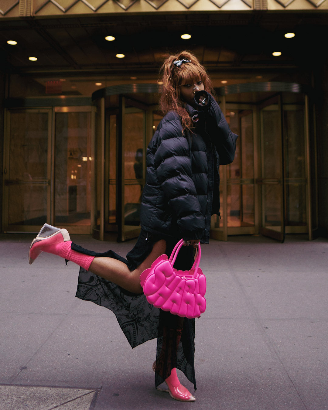 SPRAYGROUND® HANDBAG PINK POP SHARK BUBBLE HANDBAG