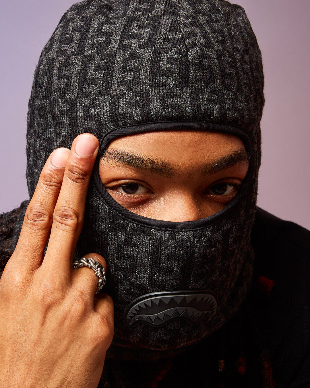 SPRAYGROUND® SKI MASK CASHIN CHECKS SKI MASK (GRAY)