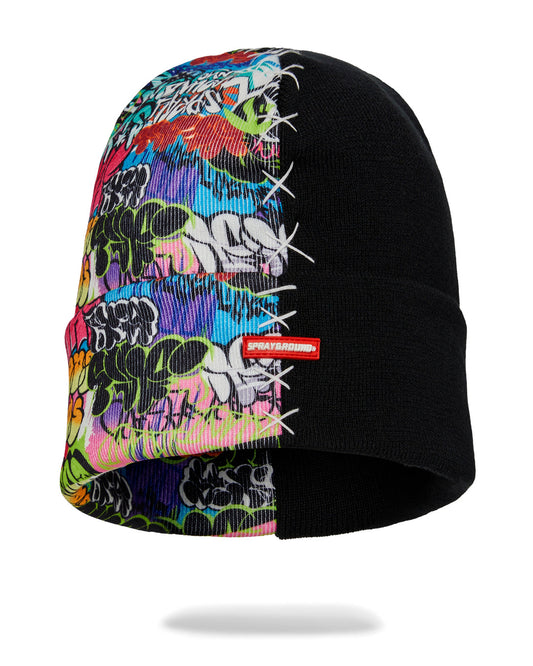 SPRAYGROUND® HAT SPLIT KNIT GRAFF BEANIE