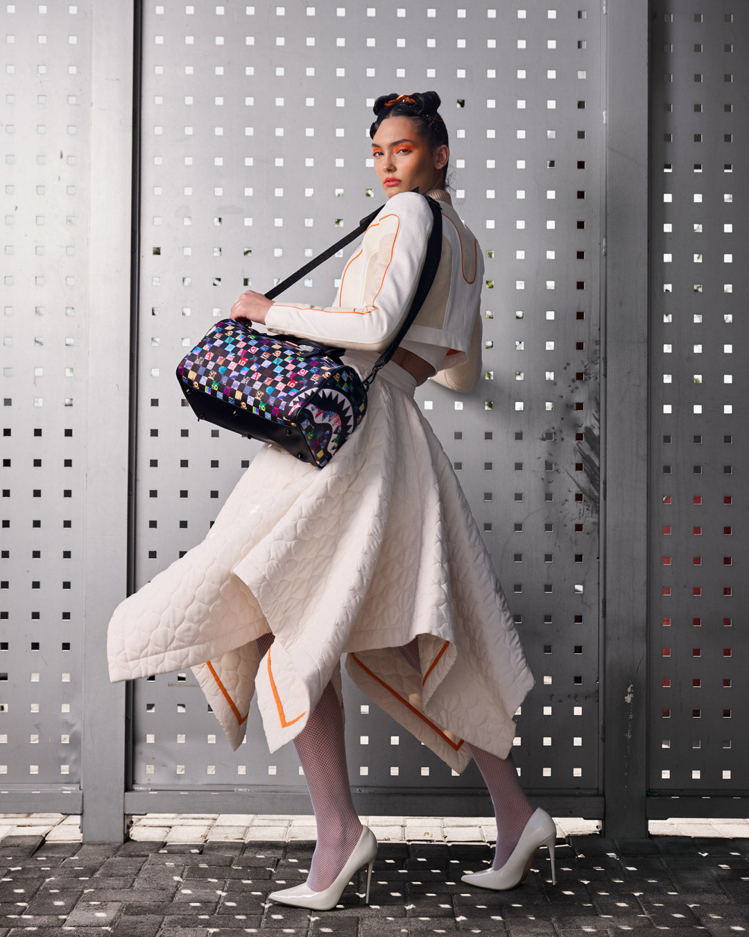 SPRAYGROUND® MINI DUFFLE CRAZY CHECK MINI DUFFLE
