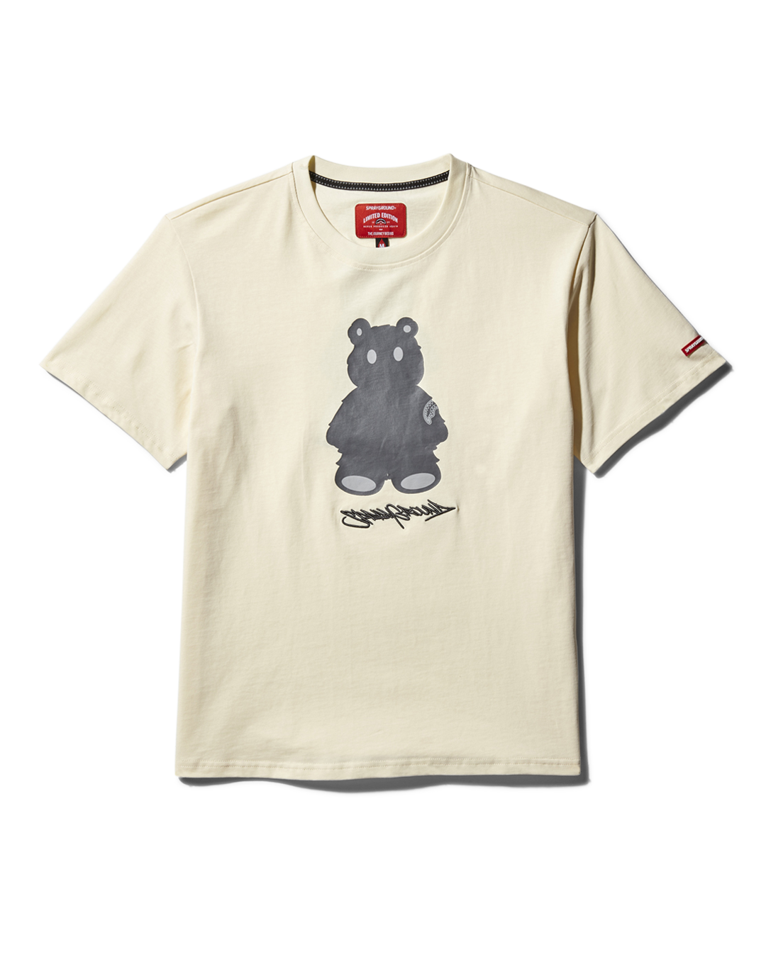 SPRAYGROUND® APPAREL SHORT SLEEVE GRAPHIC MONEY BEAR T-SHIRT (APRICOT)