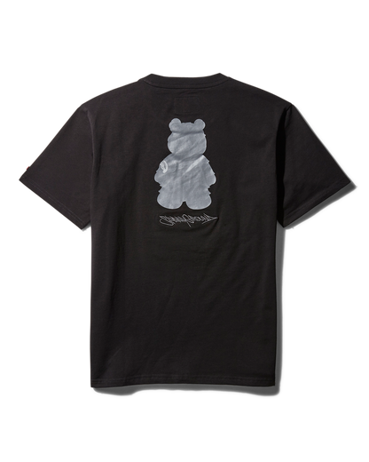 SPRAYGROUND® APPAREL SHORT SLEEVE GRAPHIC MONEY BEAR T-SHIRT (BLACK)
